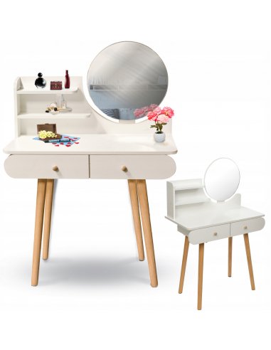 Supplies SCANDI KIDS toaletní stolek se zrcadlem 80x120 - bílý