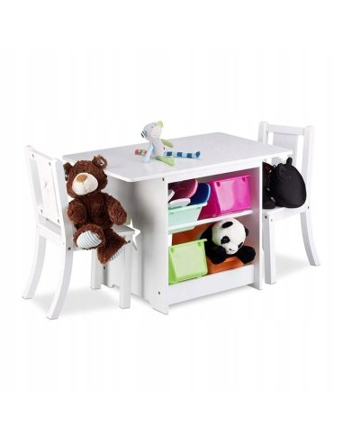 Supplies stůl pro děti na hračky s nádobkami + 2 židle