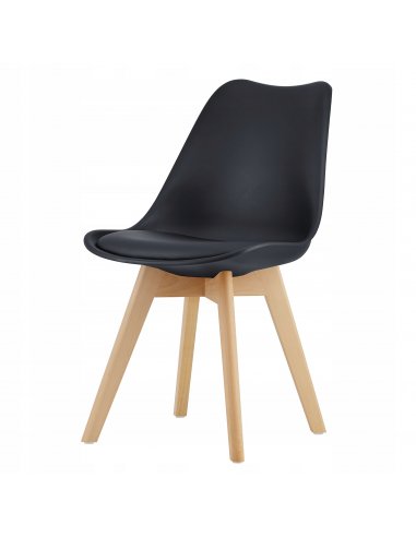 SUPPLIES BJORN Skandinávská Jídelní židle - černá barva